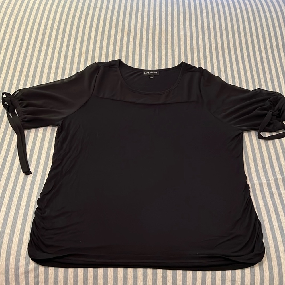 Lane Bryant Black short-sleeved blouse 22/24